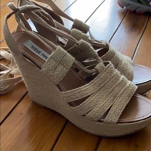 Steve Madden ankle wrap wedge